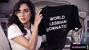 Big-titted beauty dominates in seductive lesbian encounter