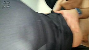 Natural-breasted MILF enjoys a big cock in a threesome