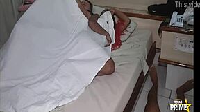 Middle-aged cuckold husband enjoys eating his wife's pussy after watching her with another man