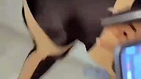 Lesbian couples dance and kiss at nightclub