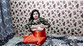 Indian MILF with perky breasts and a nice ass in a filthy conversation
