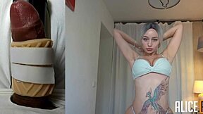 American girls in a scripted clothes-ripping session