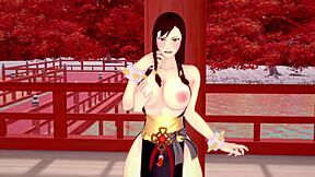 Chun-li's seductive POV encounter in animated video