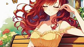 Fetish compilation of redheaded waifus in anime and hentai