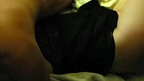 Brunette MILF and her lover share intimate moments in a hotel room