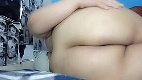 Chubby redhead indulges in anal play with butt plug and reveals winking anus