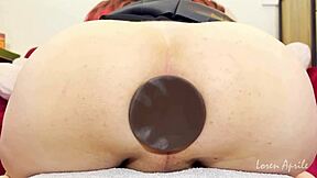 Feeling Wild Playing with My Chocolate Buttplug in Solo Gaping Fun