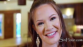 Allison Rey's intense eye contact during vaginal penetration