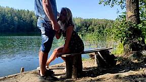 Public masturbation leads to unexpected oral surprise