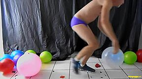 balloon fetish play gets wild with gay dilf richard lennox