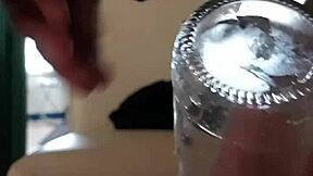 Anal toy play with bottle