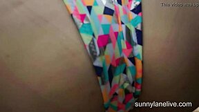Sunny Lane's passionate car ride: A blonde bombshell's intimate moment