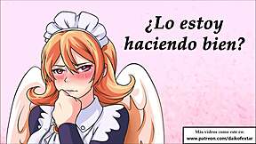 European maid Joi in a freaky hentai adventure