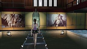 Anime-inspired Fallout 4 fashion showcase on the water