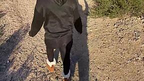 First-time hiking turns into a wild adventure with monster cock and cum on ass