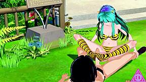 Teen hentai babe gets a big cock from Urusei yatsura in steamy sex scene