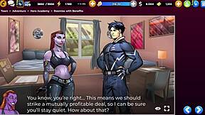 Satisfy your cravings with a big ass blowbang in Comix harem-hero academy 2
