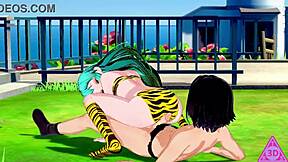 Teen hentai babe gets a big cock from Urusei yatsura in steamy sex scene