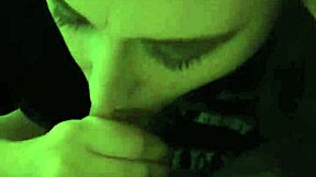 A cute babe gives a blowjob and rides a monster cock in real porn