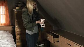 Delphine, the blonde pornstar, pleasuring herself