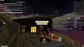 Cute Roblox girl takes on a big black cock in doggystyle