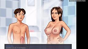 Summer time saga: Hentai adventure with a naughty stepsister and creampie action