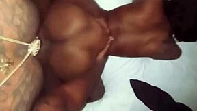 Vegas stripper with curvy figure talks while enjoying sex on a large penis