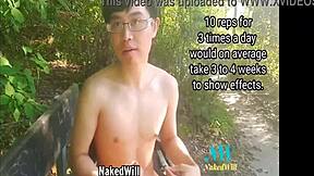 Nakedwill shows off kegel moves with answers