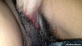 Wet and wild: Ebony beauty indulges in self-pleasure