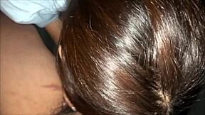 Aroused couple engages in late-night car sex without any interruptions
