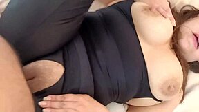 Chubby and curvy milf enjoys a passionate encounter in yoga pants