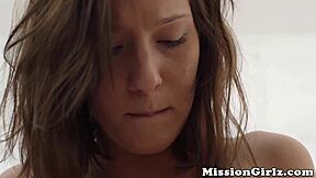Shy Mormon Teen Toyed and Fingered by Bold Lesbian Group