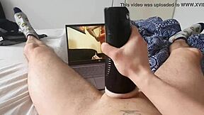 Solo session with anal toy and fleshlight