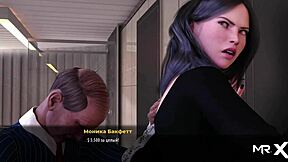 Anime porn game with poolside anal play