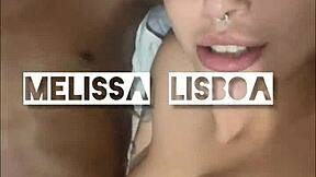 Melissa Lisboa's risqué exhibition and receiving semen on her buttocks