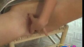 Denice gives a tit job and rubs herself to climax