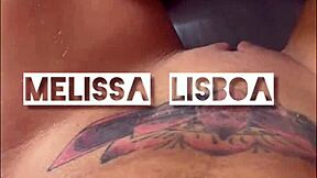 Melissa Lisboa's risqué exhibition and receiving semen on her buttocks