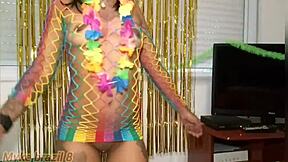 Myke's wild ride: Brazilian babe enjoys anal and milk play at the beach