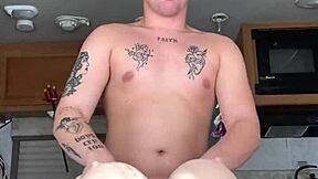 Amateur gay guy masturbates with life-size sex toy while waiting for girlfriend