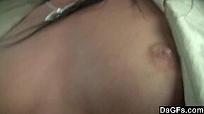 dagfs - dark hair babe with small tits masturbates in backseat