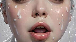 Artificial intelligence facial 100: A sensory overload of cum and paint