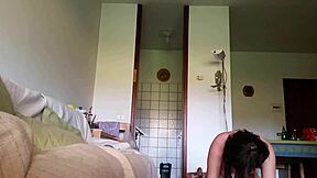 Homemade video of couple fucking in cowgirl position with cum on face