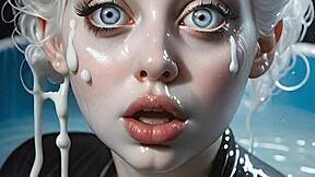 Artificial intelligence facial 100: A sensory overload of cum and paint