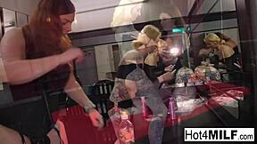 Two horny milfs join forces for an intense orgy