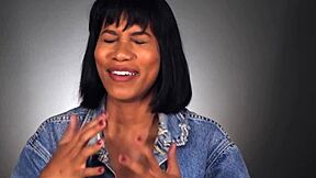 Jenna Foxx, a black-haired beauty, indulges in self-pleasure