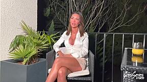 Vittoria, a stunning French brunette with ample bosom, enjoys the pleasures of sex
