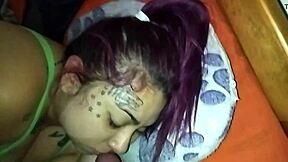 Sister surprises me with oral sex on my cock, her desire intensifies my lust