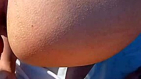 Wow, found a curvy babe sunbathing naked in public!