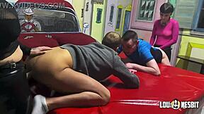 A bisexual femdom threesome featuring Lia Louise and Lou Nesbit