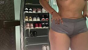 Amateur stepmom caught on camera by curious neighbor